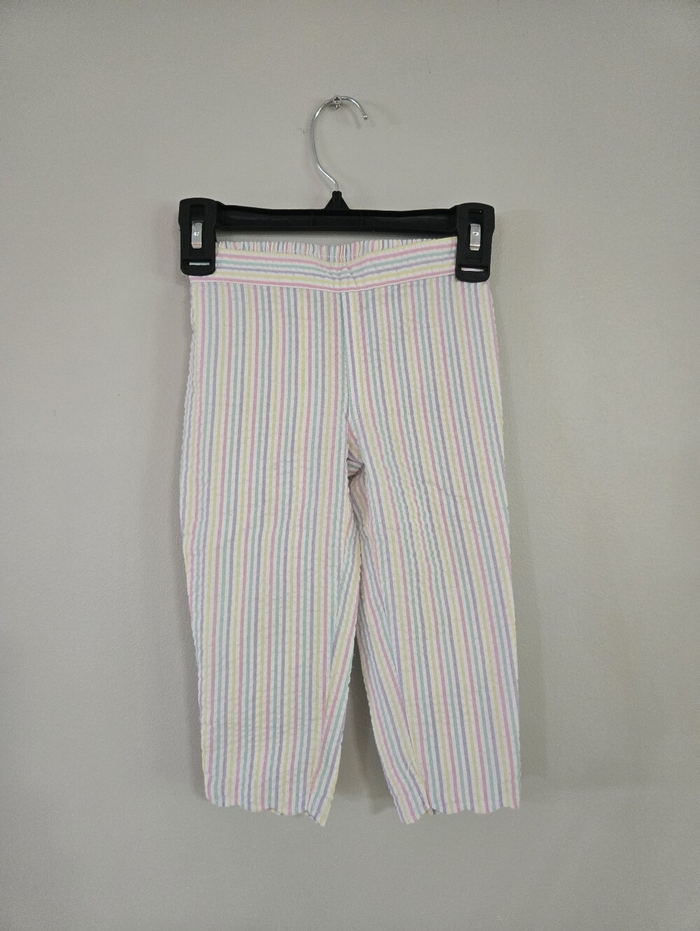 Authentic Khaki Girls Pastel Striped Seersucker Capri Pants Size 2T